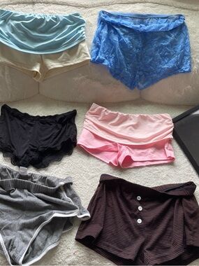 Assorted Women's Fold-Over Waist Lounge Shorts - Multi Color Pack